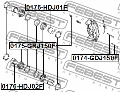 Tłoczek zacisku hamulcowego FEBEST 0176-HDJ01F