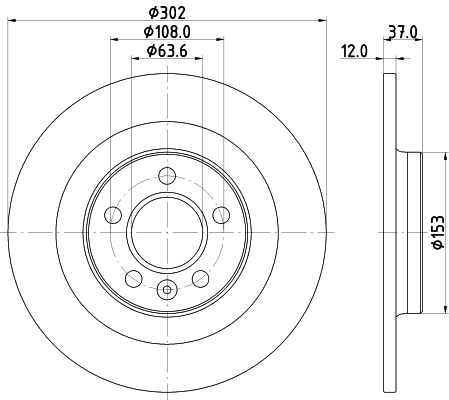Tarcza hamulcowa HELLA 8DD 355 132-121