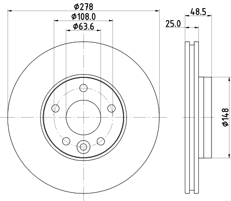 Tarcza hamulcowa HELLA 8DD 355 126-561
