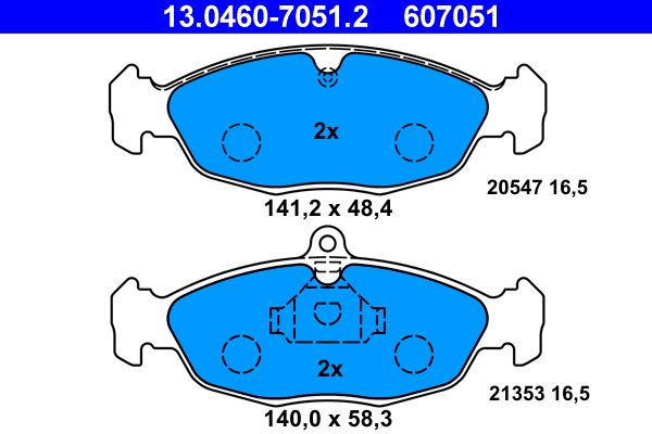 Klocki hamulcowe ATE 13.0460-7051.2