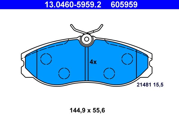 Klocki hamulcowe ATE 13.0460-5959.2