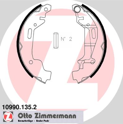 Szczęki hamulcowe ZIMMERMANN 10990.135.2