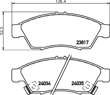 Klocki hamulcowe HELLA 8DB 355 011-081
