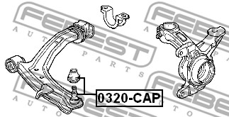 Sworzeń wahacza FEBEST 0320-CAP