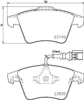 Klocki hamulcowe HELLA 8DB 355 011-621