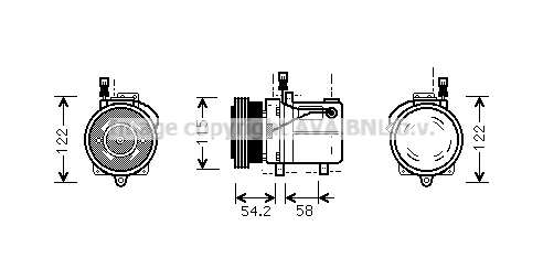 Kompresor klimatyzacji AVA QUALITY COOLING BWAK059