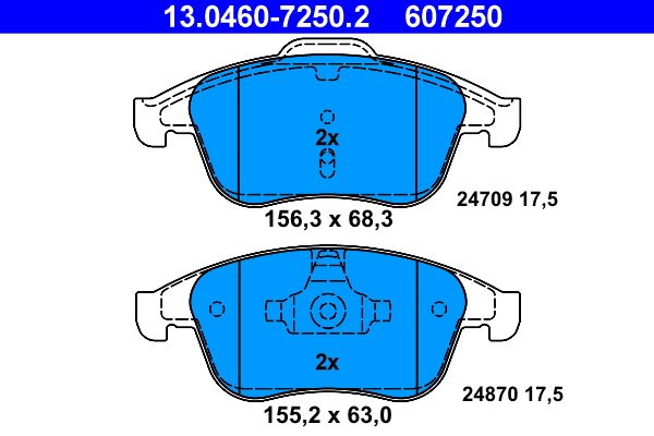 Klocki hamulcowe ATE 13.0460-7250.2