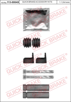 Zestaw tulei prowadzących zacisk hamulca QUICK BRAKE 113-0004X