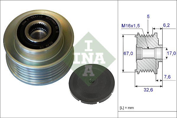 Sprzęgło alternatora INA 535 0097 10