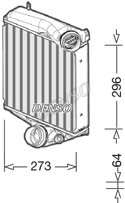Chłodnica powietrza intercooler DENSO DIT28022