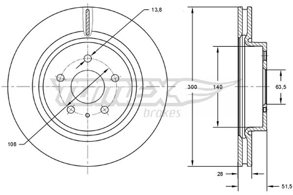 Tarcza hamulcowa TOMEX BRAKES TX 73-14