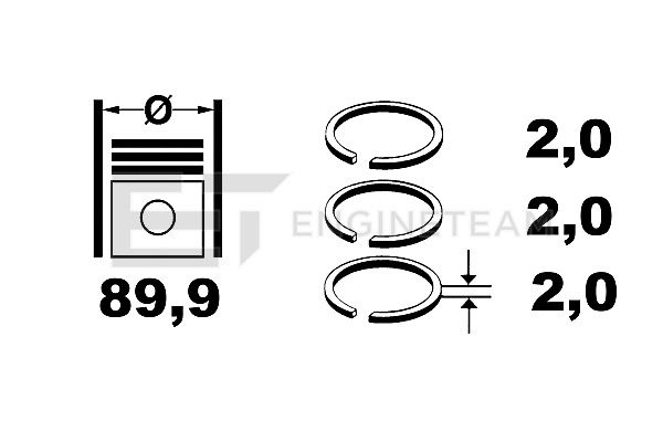 Pierścienie tłokowe ET ENGINETEAM R1002500