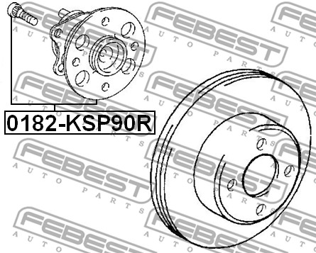 Piasta koła FEBEST 0182-KSP90R