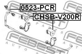 Guma stabilizatora FEBEST CHSB-V200R