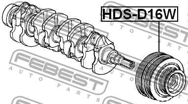 Koło pasowe wału korbowego FEBEST HDS-D16W