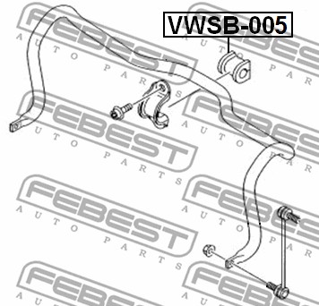Guma stabilizatora FEBEST VWSB-005
