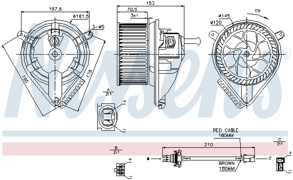 Silnik elektryczny dmuchawy NISSENS 87039