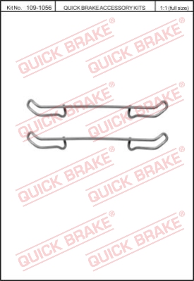 Zestaw akcesoriów montażowych  klocków hamulcowych QUICK BRAKE 109-1056