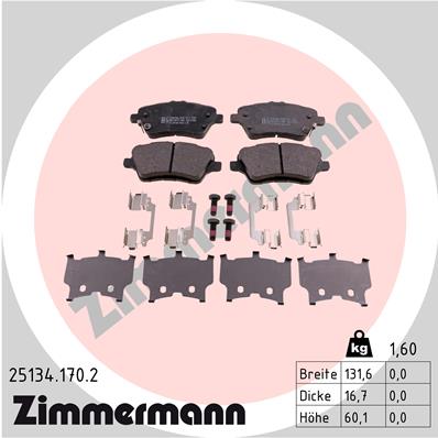 Klocki hamulcowe ZIMMERMANN 25134.170.2