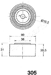 Napinacz, pasek rozrządu JAPANPARTS BE-305