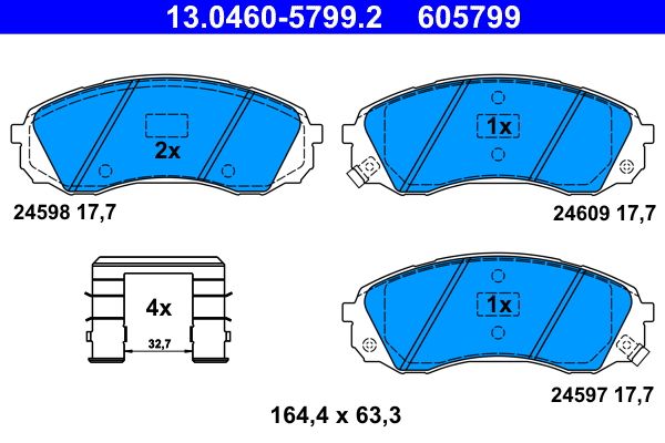 Klocki hamulcowe ATE 13.0460-5799.2