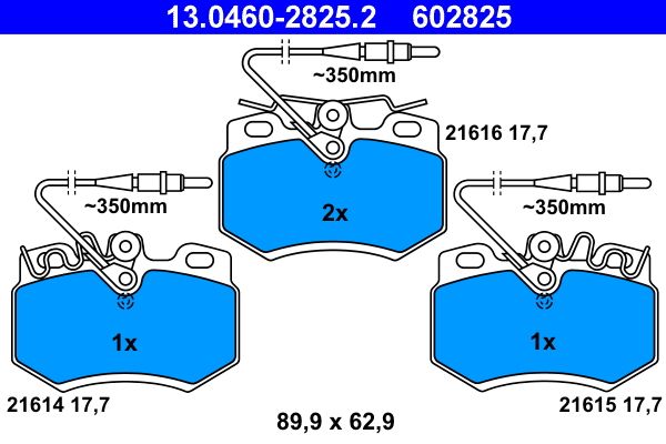 Klocki hamulcowe ATE 13.0460-2825.2