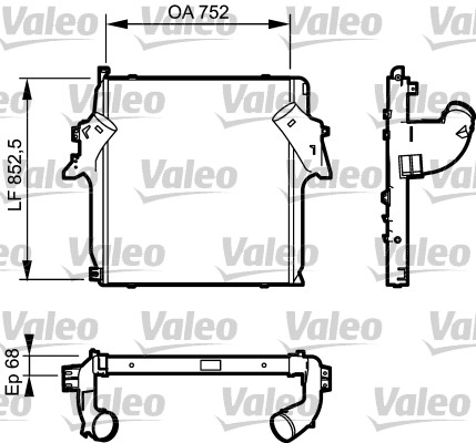 Chłodnica powietrza intercooler VALEO 818781