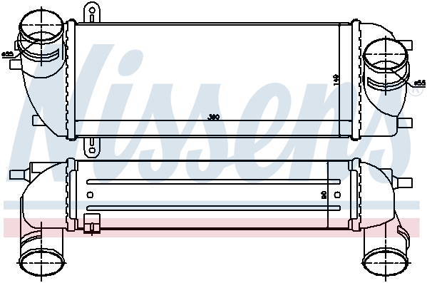 Chłodnica powietrza intercooler NISSENS 96559