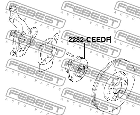 Piasta koła FEBEST 2282-CEEDF