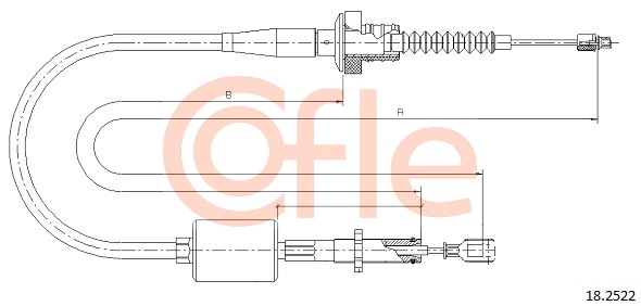 Cięgno sterowania sprzęgłem COFLE 92.18.2522