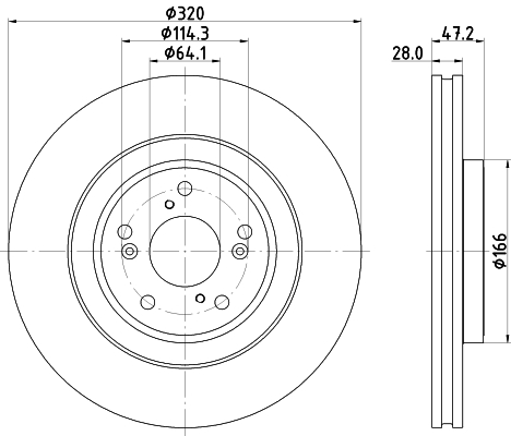 Tarcza hamulcowa HELLA 8DD 355 132-241
