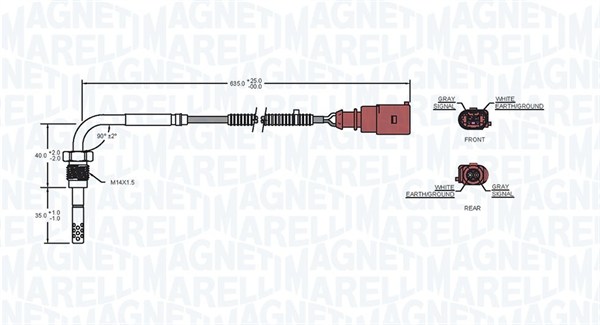 Czujnik  temperatury spalin MAGNETI MARELLI 172000081010