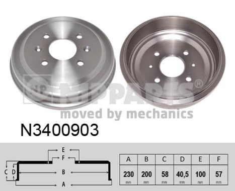 Bęben hamulcowy NIPPARTS N3400903