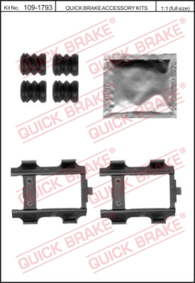Zestaw akcesoriów montażowych  klocków hamulcowych QUICK BRAKE 109-1793