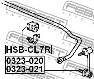 Guma stabilizatora FEBEST HSB-CL7R