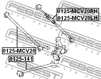 Wahacz zawieszenia koła FEBEST 0125-MCV20RH