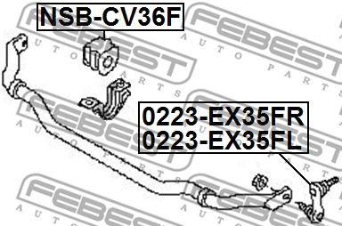Guma stabilizatora FEBEST NSB-CV36F