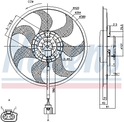 Wentylator NISSENS 85805