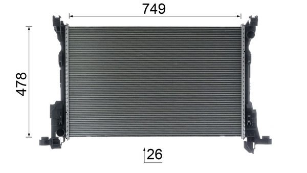Chłodnica, układ chłodzenia silnika MAHLE CR 2637 000P