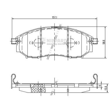 Klocki hamulcowe NIPPARTS J3601094