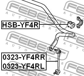 Guma stabilizatora FEBEST HSB-YF4R