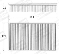 Filtr powietrza CHAMPION U552/606