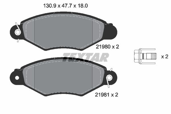 Klocki hamulcowe TEXTAR 2198004