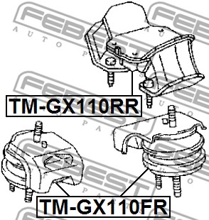Poduszka silnika FEBEST TM-GX110FR