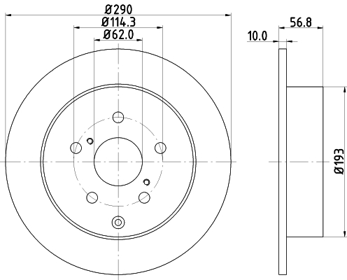 Tarcza hamulcowa HELLA PAGID 8DD 355 119-021