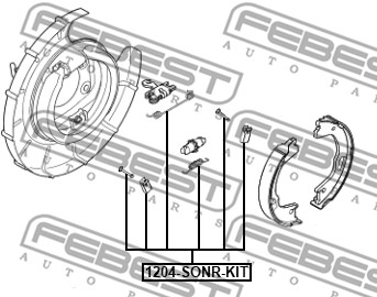 Zestaw montażowy szczęk hamulcowych FEBEST 1204-SONR-KIT