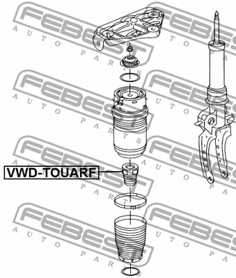 Dystans gumowy FEBEST VWD-TOUARF