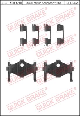 Zestaw akcesoriów montażowych  klocków hamulcowych QUICK BRAKE 109-1710