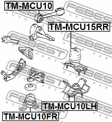 Poduszka silnika FEBEST TM-MCU10LH
