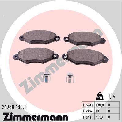 Klocki hamulcowe ZIMMERMANN 21980.180.1